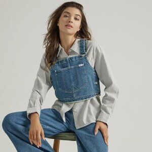 Lee Bib Cropped Denim Tank